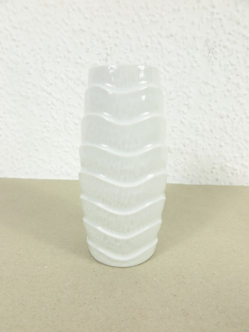 70er kleine Porzellan Vase, Weiß, Schumann, Arzberg