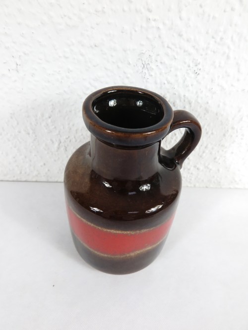 Bild 3 von 70er Keramik Vase, Töpferei Scheurich, Rot-Braun