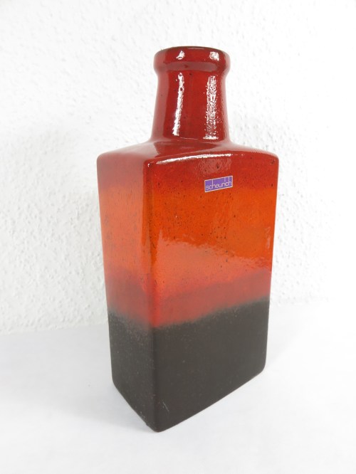 Bild 1 von 70er Keramik Vase Scheurich, Rot-Braun