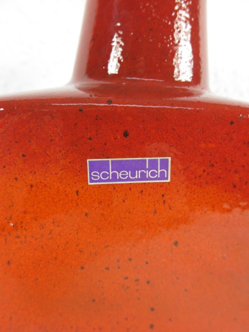 Bild 4 von 70er Keramik Vase Scheurich, Rot-Braun