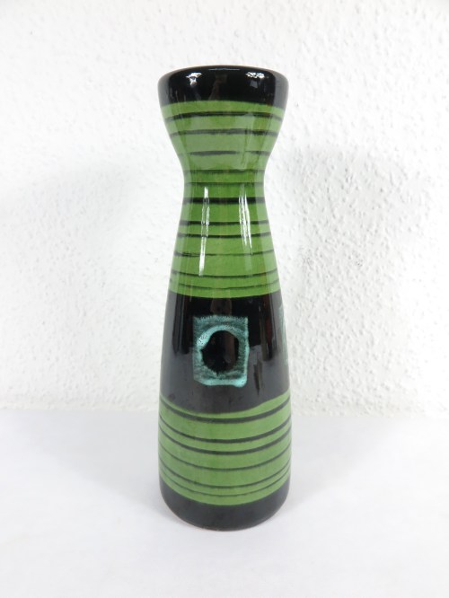 70er Vase Keramik Grün