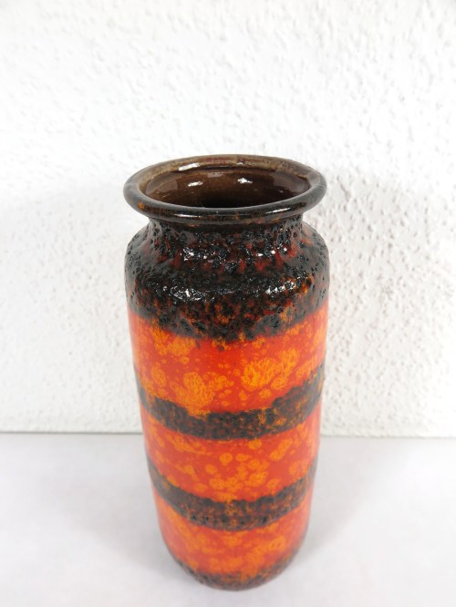 Bild 2 von 70er Keramik Vase Orange, Scheurich