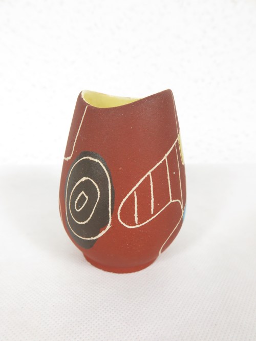 50er Mini Vase, kleine Keramikvase