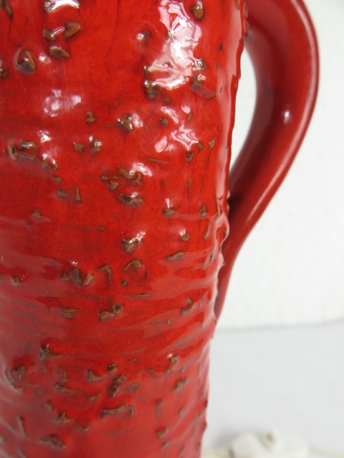 Bild 6 von 70er Tischlampe mit rotem Keramikfuß