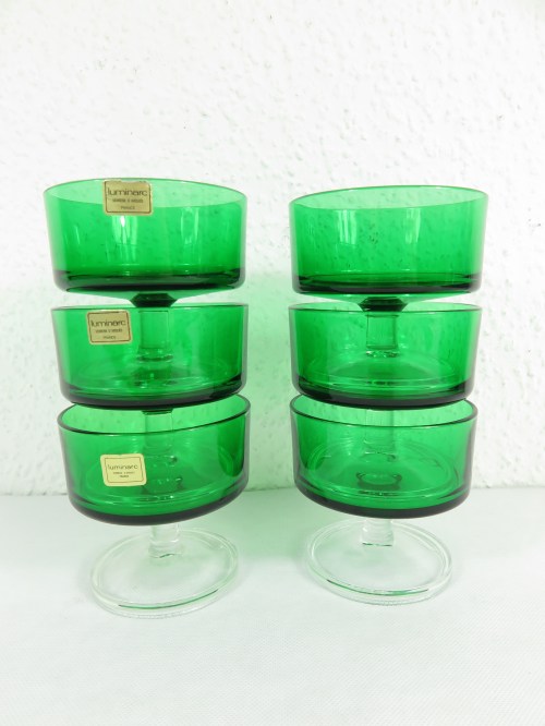 Bild 7 von 60er Luminarc Sektschalen oder Dessertgläser grün