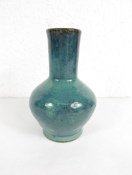 Bild 1 von 70er Vase Keramik Türkis, Künstlervase