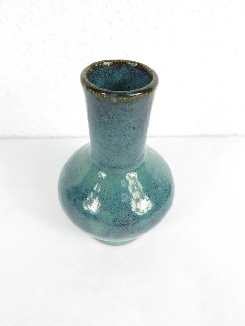 Bild 2 von 70er Vase Keramik Türkis, Künstlervase