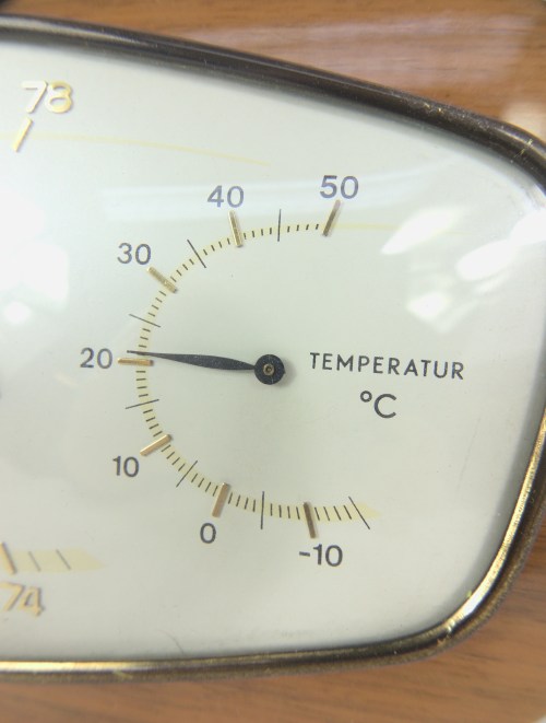 Bild 3 von 50er Barometer mit Thermometer