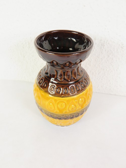 Bild 2 von 70er Keramik Vase Orange , Bay Keramik