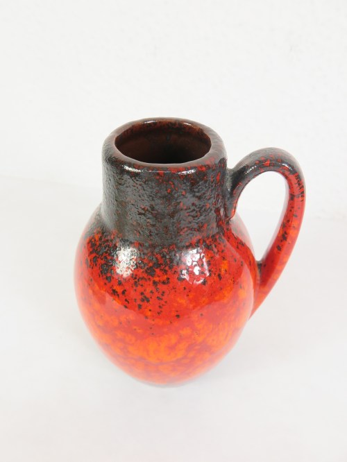 Bild 3 von 70er Henkelvase Rot + Orange