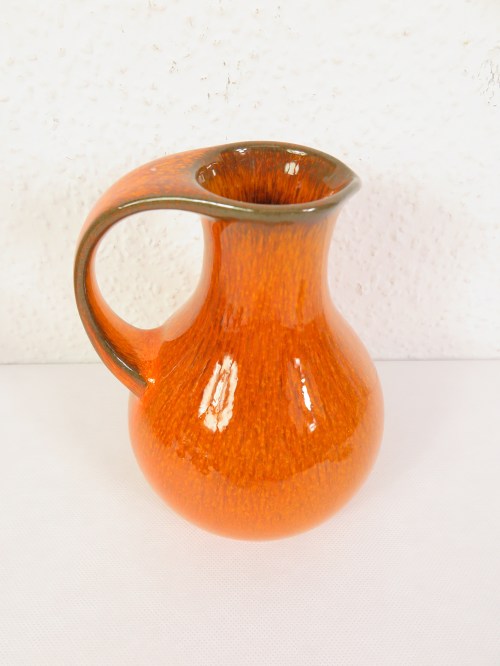 Bild 2 von 70er Henkelvase, Orange