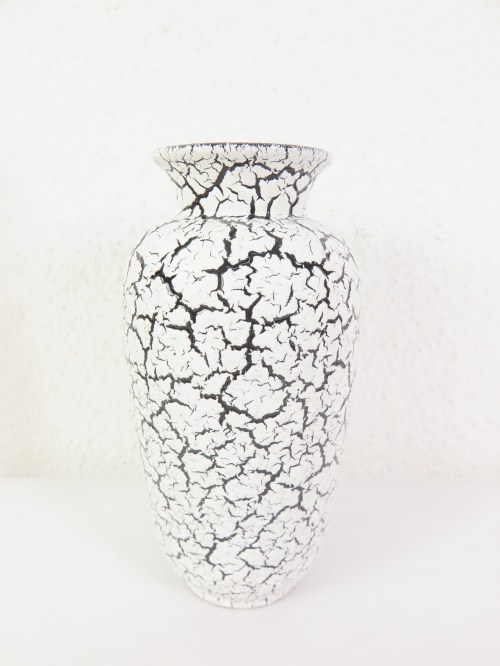 60er Keramik Vase Eierschalenoptik , Jasba