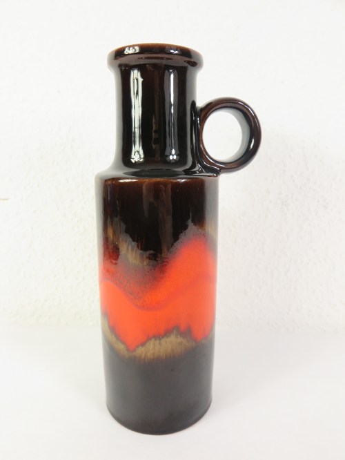 70er Scheurich Keramik Vase Orange