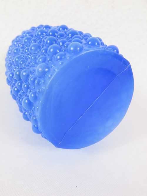 Bild 4 von 70er Kunststoff Vase, Blau in Bubble Optik