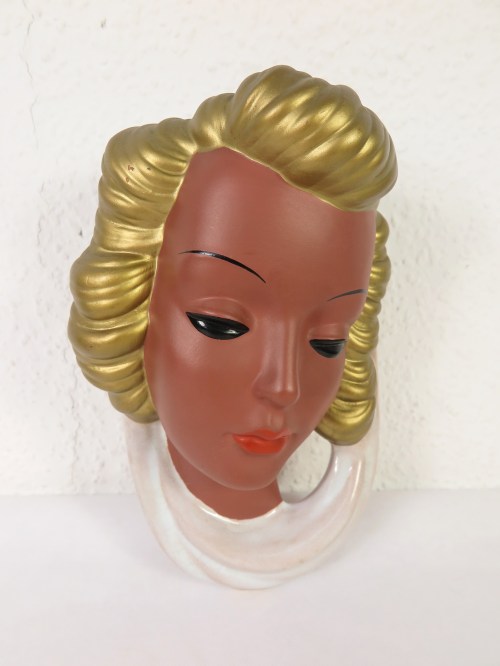 20er Terracotta Maske, Goldscheider Art Dekot