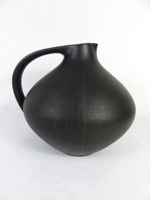 Bild 2 von 50er Ruscher Vase Keramik, Kranich Vase, Schwarz