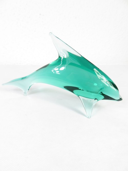 Bild 4 von 70er Delfin Glas, Tschechisches Glasdelfin