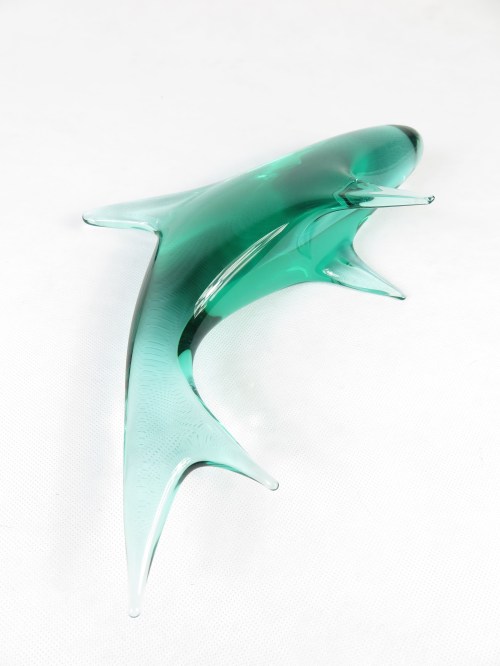 Bild 3 von 70er Delfin Glas, Tschechisches Glasdelfin