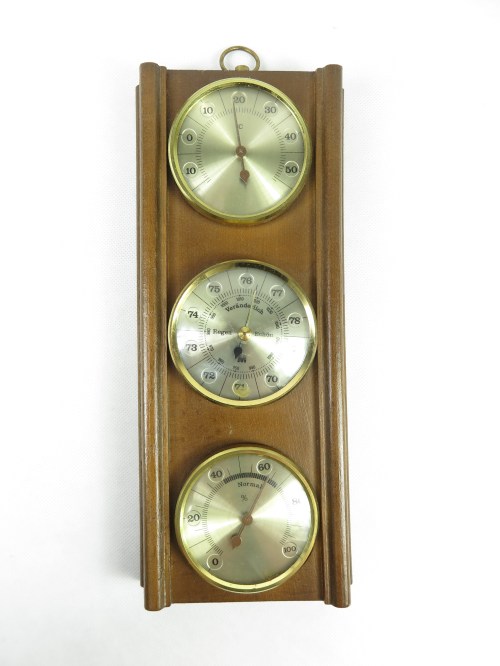 70er Barometer, Thermometer, Hydromether, Wetterstation