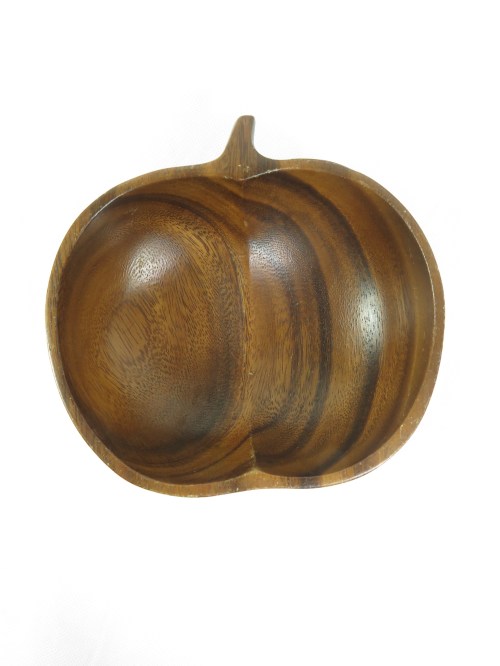 70er Nussschale, Apfelform Holz