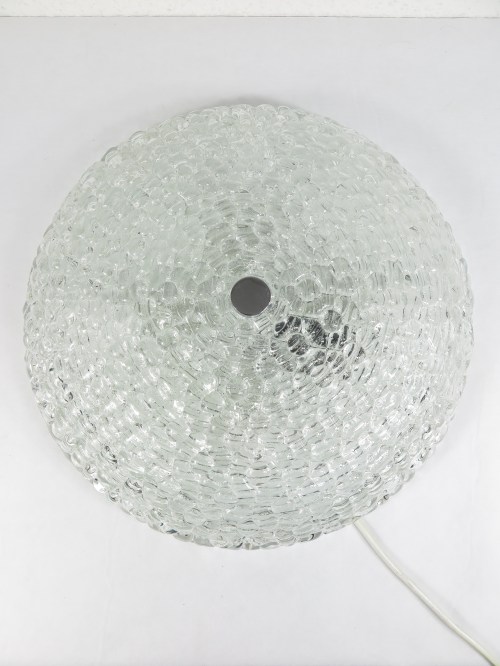 60er Dekenlampe, Wandlampe aus Glas