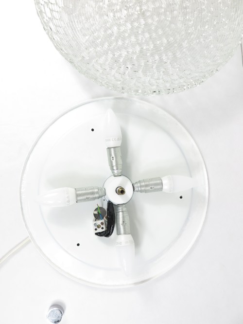 Bild 4 von 60er Dekenlampe, Wandlampe aus Glas