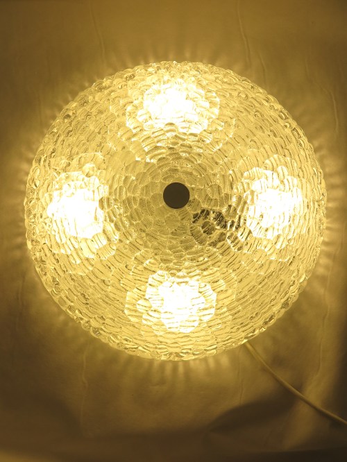Bild 5 von 60er Dekenlampe, Wandlampe aus Glas