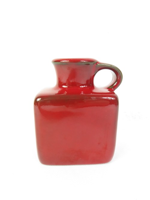 Bild 1 von 70er Henkelvase rot, Vase Keramik