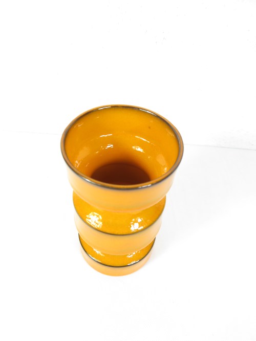 Bild 2 von 70er Steingut Vase, Orange