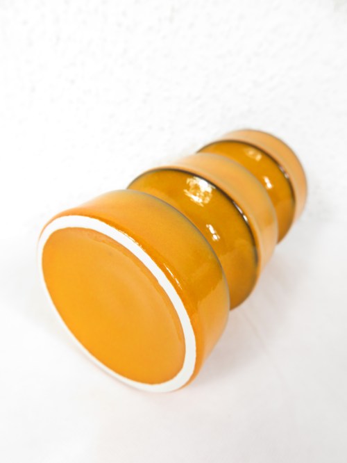 Bild 3 von 70er Steingut Vase, Orange