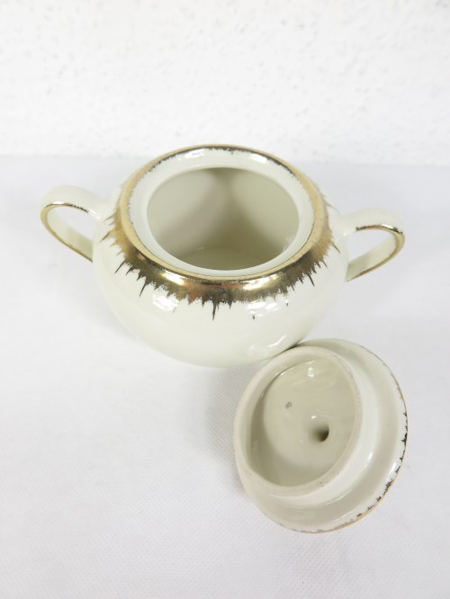 Bild 3 von 50er Zuckerdose Gold, Porzellan, Siershahn