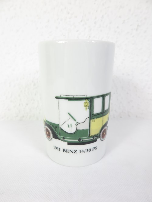 80er Oldtimer Vase, 1911 Benz 14/30 PS , Porzellan Thomas, Stiftebecher