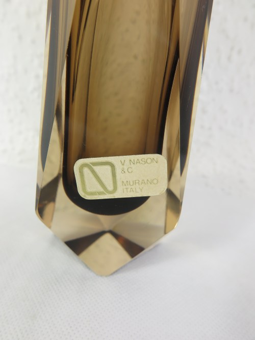 Bild 3 von 60er Vasettenvase, V. Nason, Muranoglasvase, Rauchglas