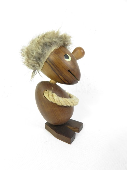 60er Teak Troll Figur, Ciola Figur