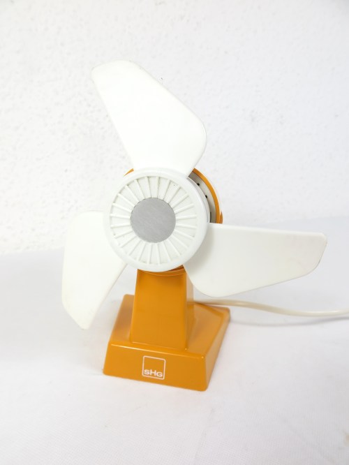 70er Ventilator, Tischwentilator Orange, Firma SHG