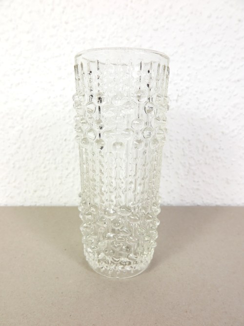 70er Glasvase Bubbleglas