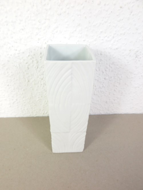 Bild 2 von 70er Bisquitporzellan Vase eckig Martin Freyer weiß