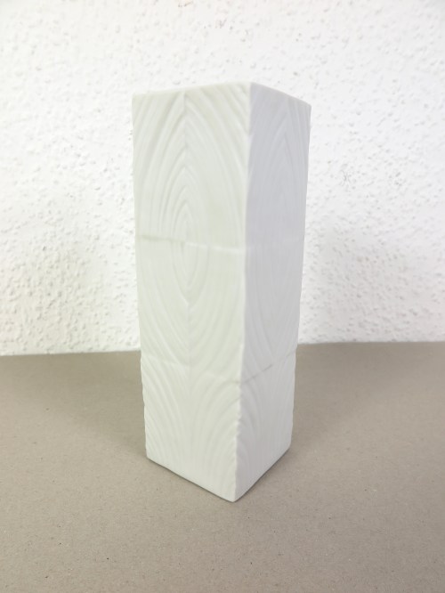 Bild 3 von 70er Bisquitporzellan Vase eckig Martin Freyer weiß