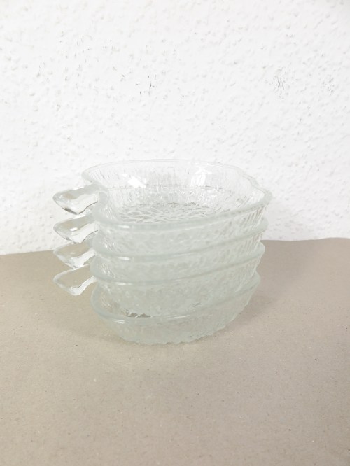 Bild 2 von 70er Apfel Dessertschälchen, Glasschälchen