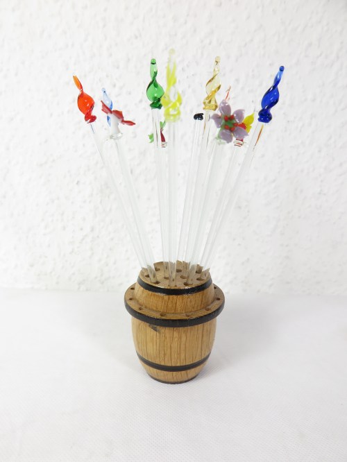 50er Muranoglas, Bowlespieße aus Glas