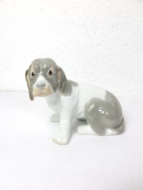 50er Porzellan Figur, Porzellan Hund, Welpe
