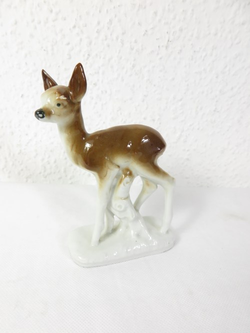 50er Reh Figur, Porzellan Figur