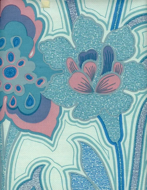 Bild 2 von Tapete Jugendstil blau