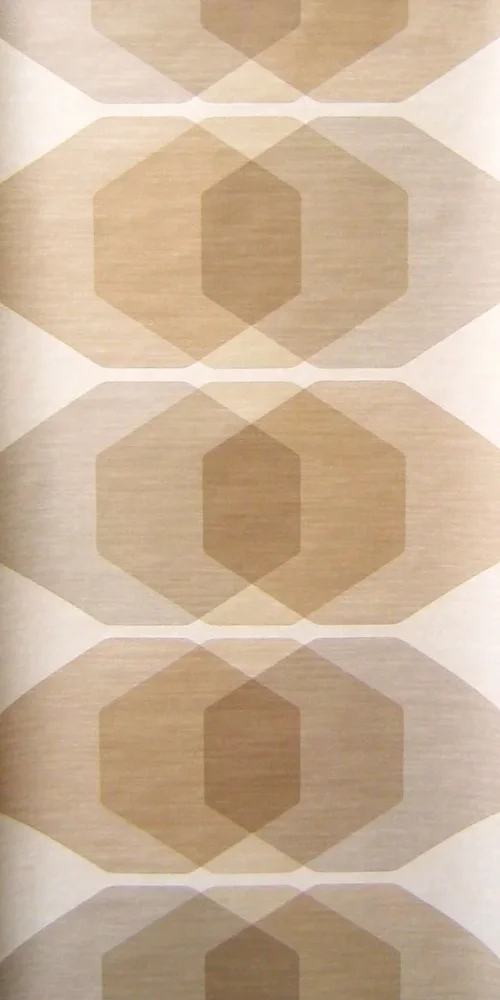 Wallpaper Hexagon Beige Braun