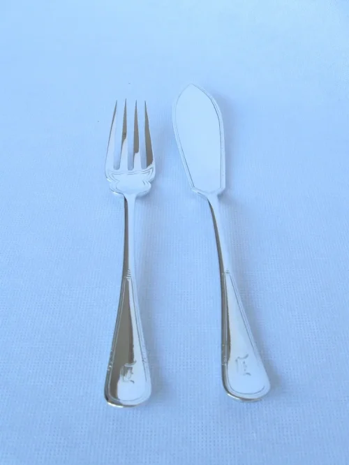 Fish cutlery silver plated