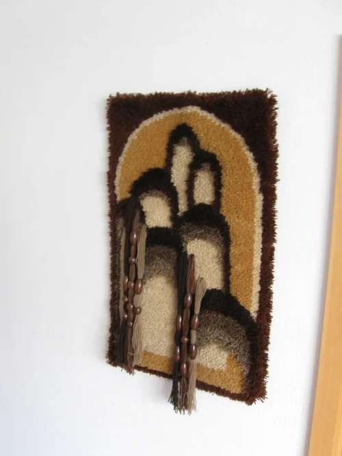 Bild 2 von tableau mural des années 70 noué à la main