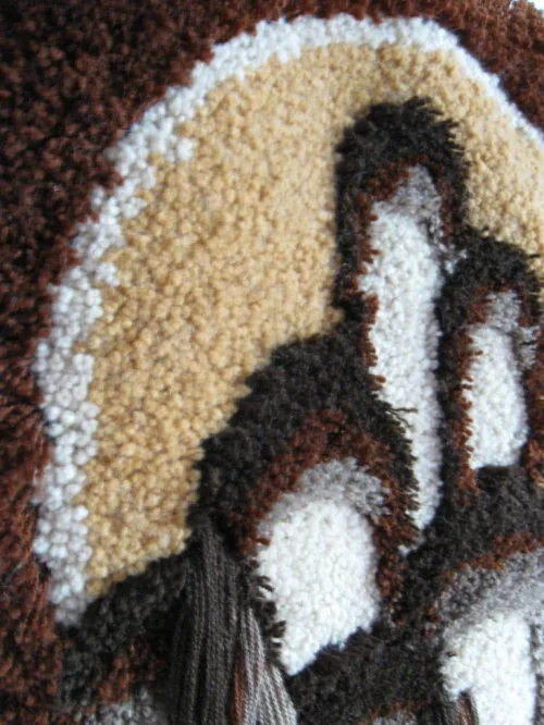 Bild 3 von tableau mural des années 70 noué à la main