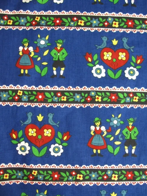 70er Trachtengardinenpaar