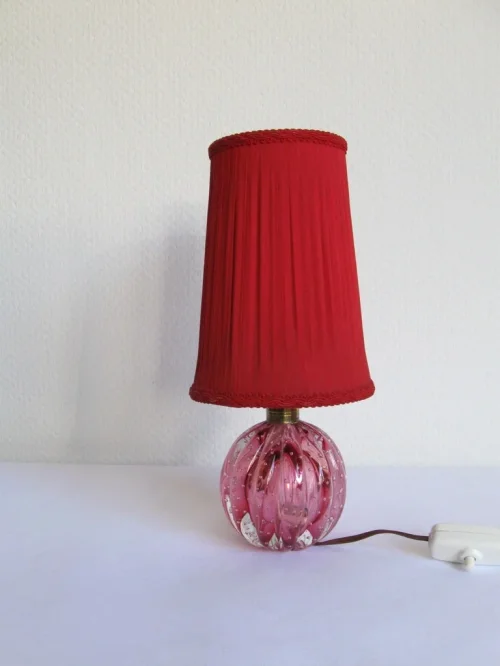 60er Tischlampe Muranoglas