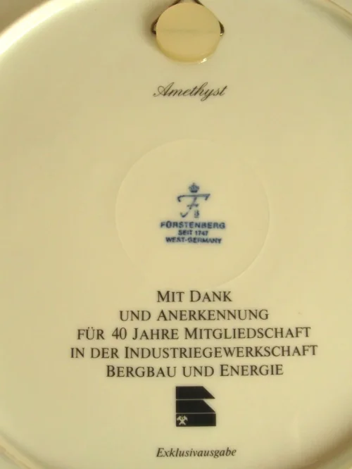 Bild 4 von Plate of honour Fürstenberg